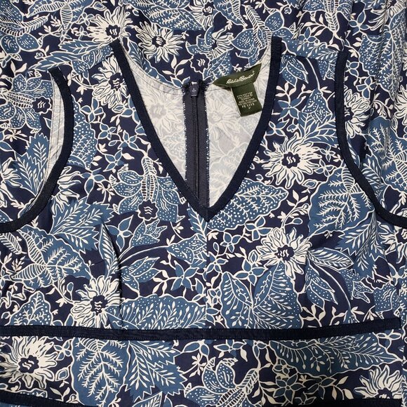 Eddie Bauer Petite Floral Fit & Flare Dress w/Pockets - Picture 5 of 9